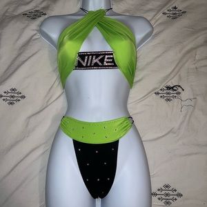 Neon Nike stripper outfit